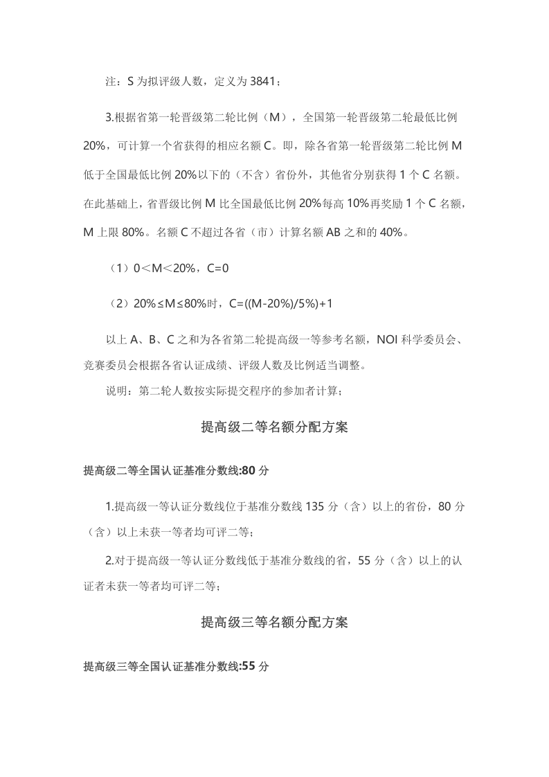 CSP-J/S 2023第二轮分数线及评级规则 第2页