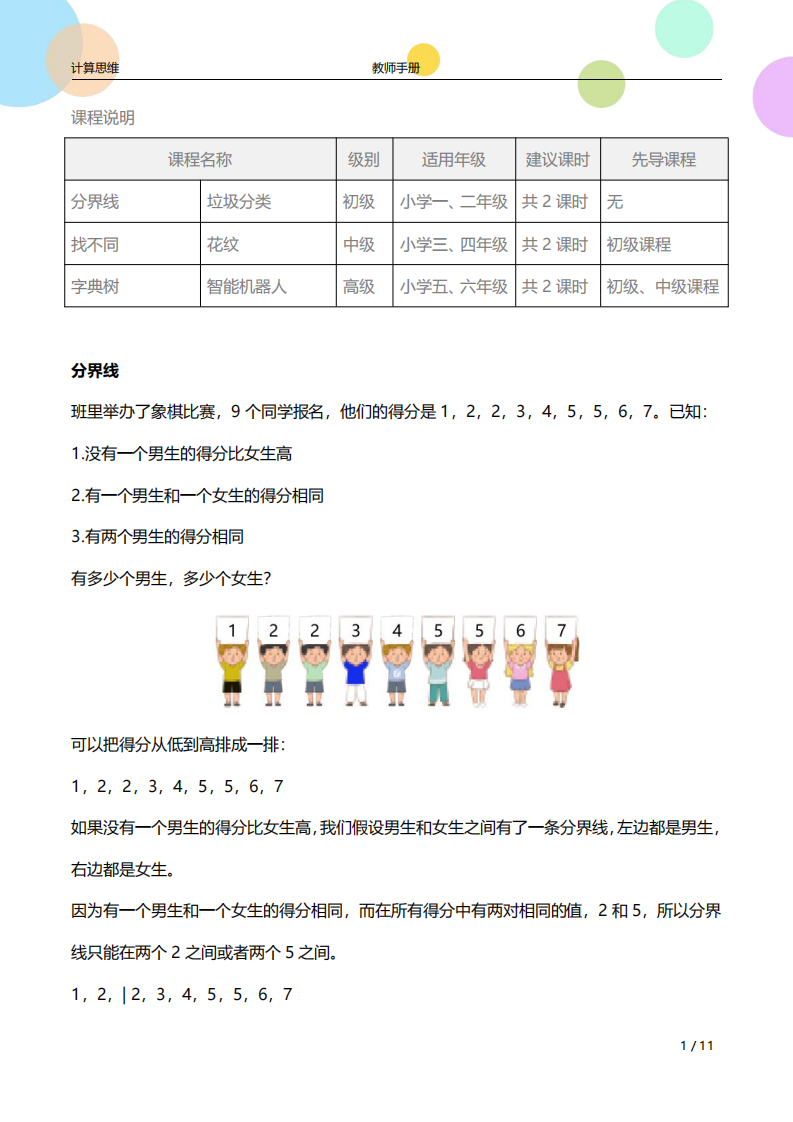 少儿编程计算思维 第8课 数据分类-教师手册（高级）课件 第1页