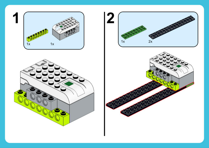 乐高lego积木颗粒_元旦节升旗搭建图 第1页