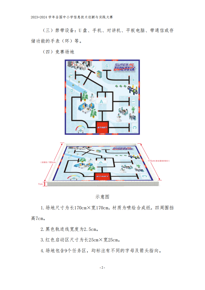 全国中小学信息技术创新与实践NOC大赛：2024年智能餐饮机器人规则 第2页